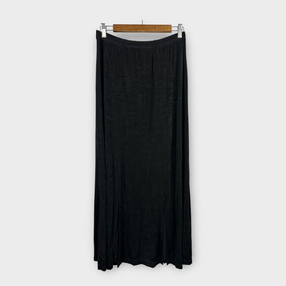 Slinky Brand Dresses & Skirts - Slinky Brand Vintage Womens size Medium Maxi Skirt Carwash Hem Black 734